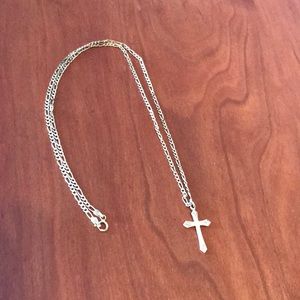 Vintage 14k gold cross necklace